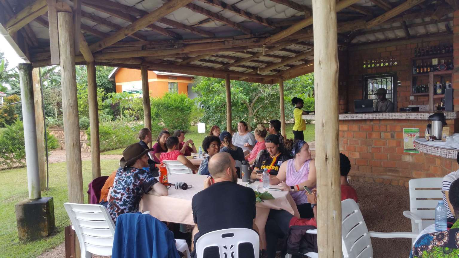 Dining area with naturally served food at Chakig Eco-tourism Centre
